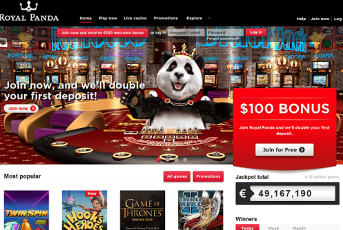 Royal Panda Casino Screen2