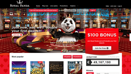 Royal Panda Casino Screen2